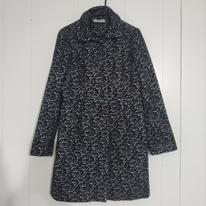 Romy Women's XL Black and Silver Peacoat | Dress Coat